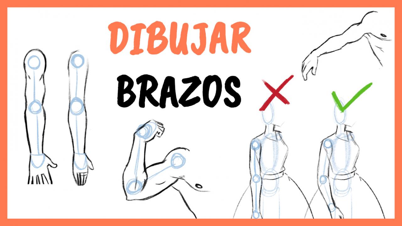 Cómo DIBUJAR BRAZOS de MUJER y de HOMBRE  Anime y manga ✓, dibujos de Brazos, como dibujar Brazos paso a paso