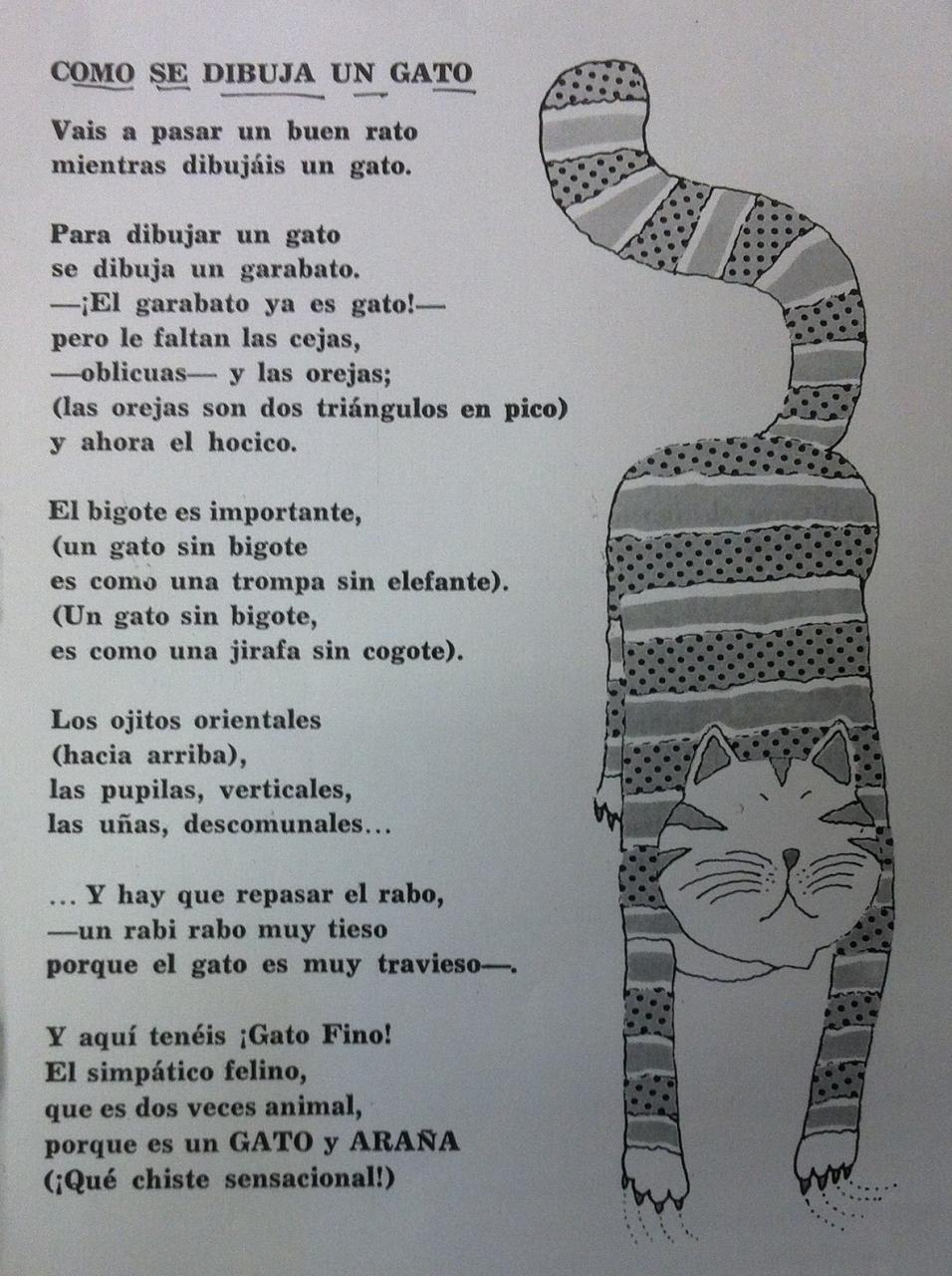 Los terceros de Cobeña: POESÍA: CÓMO DIBUJAR UN GATO (Gloria Fuertes), dibujos de Un Gato Gloria Fuertes, como dibujar Un Gato Gloria Fuertes paso a paso