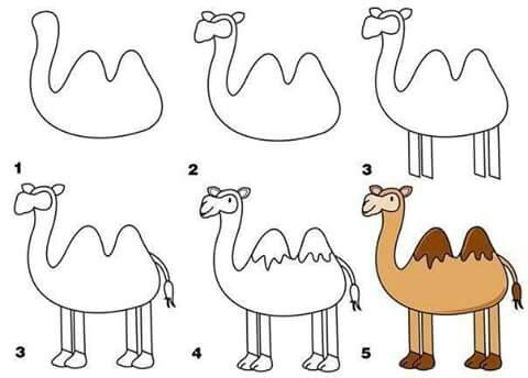 Dibujar un camello  Dibujos para niños  Clases de dibujo para niños   Dibujos faciles para niños, dibujos de Un Camello, como dibujar Un Camello paso a paso