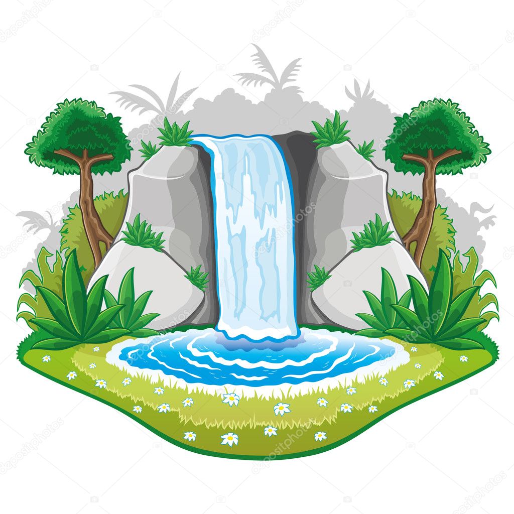 ᐈ Dibujo de una cascada imágenes de stock  vector cascada  descargar en  Depositphotos®, dibujos de Una Cascada, como dibujar Una Cascada paso a paso
