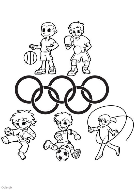 Dibujo para colorear juegos olímpicos - Dibujos Para Imprimir Gratis, dibujos de Juegos Olimpicos, como dibujar Juegos Olimpicos paso a paso