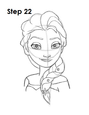 Dibujar a Elsa Frozen 22