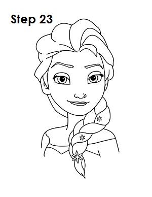 Dibujar a Elsa Frozen 23
