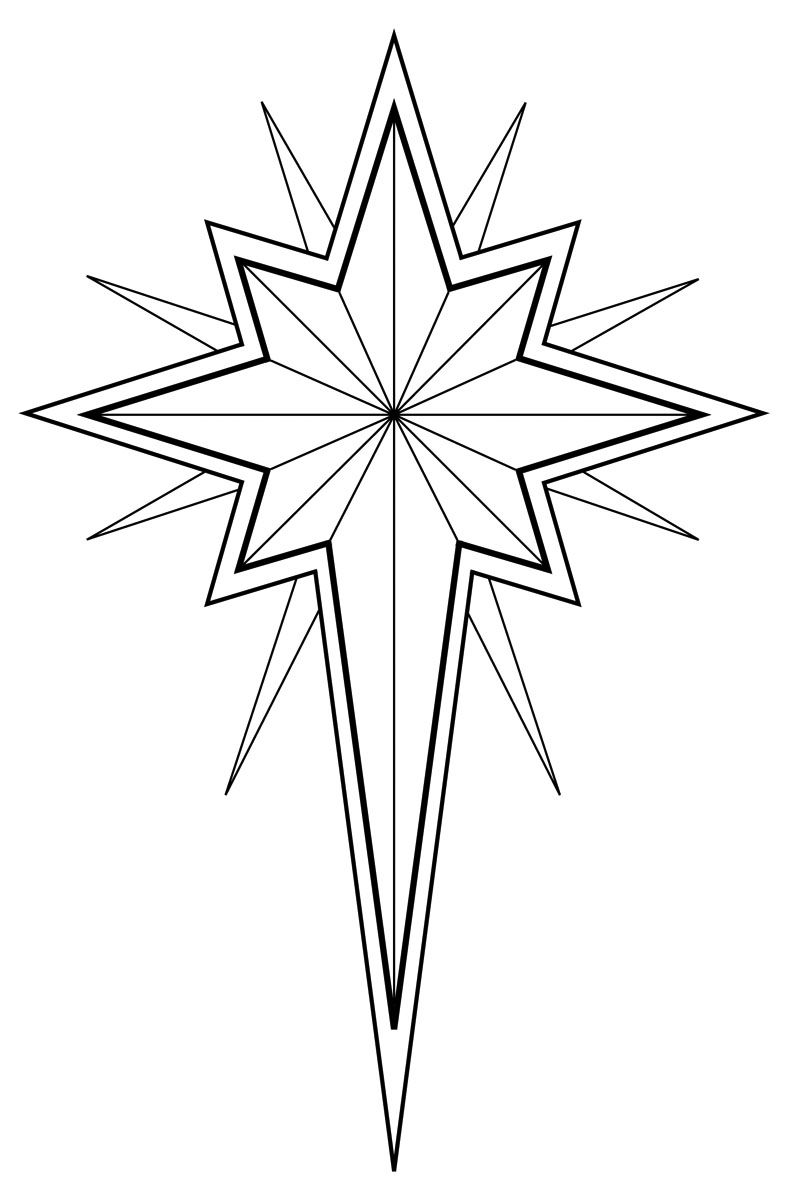 Dibujo de Estrella de Belén para colorear  Dibujos para colorear imprimir  gratis, dibujos de Estrella De Belén, como dibujar Estrella De Belén paso a paso