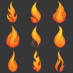 LLAMAS DE FUEGO, dibujos de Fuego, como dibujar Fuego paso a paso