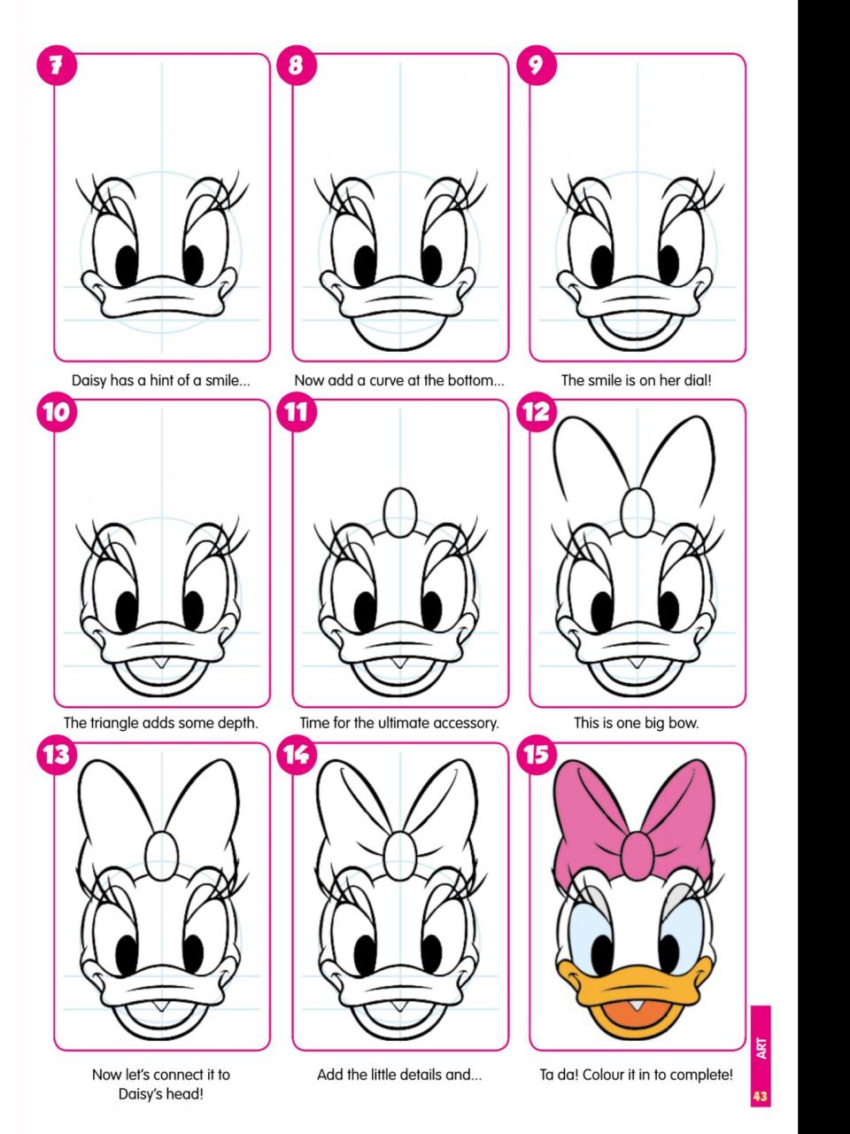 How to draw Daisy Duck part 2  Easy doodle art  Drawing tutorial  Baby  animal drawings, dibujos de Daisy, como dibujar Daisy paso a paso