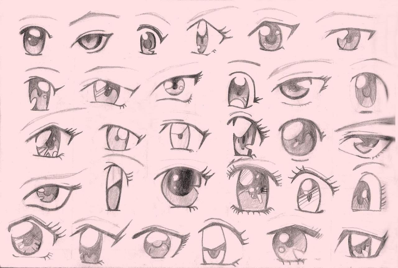 Como dibujar ojos :Realistas y anime(facil y bien explicado)  Dibujos de  ojos  Dibujar ojos de anime  Ojos de caricatura, dibujos de Ojos Animé, como dibujar Ojos Animé paso a paso