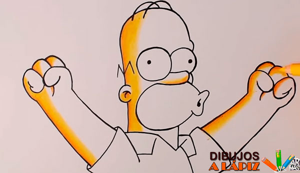 Cómo dibujar a Homer Simpson a lápiz?  Dibujos a lapiz, dibujos de A Homer Simpson A Lápiz, como dibujar A Homer Simpson A Lápiz paso a paso