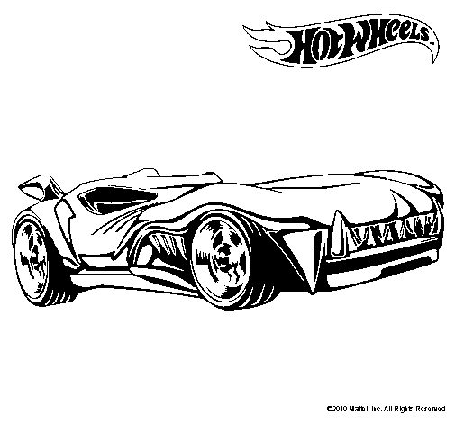 Dibujo de Hot Wheels 3 para Colorear - Dibujos - net, dibujos de Hot Wheels, como dibujar Hot Wheels paso a paso
