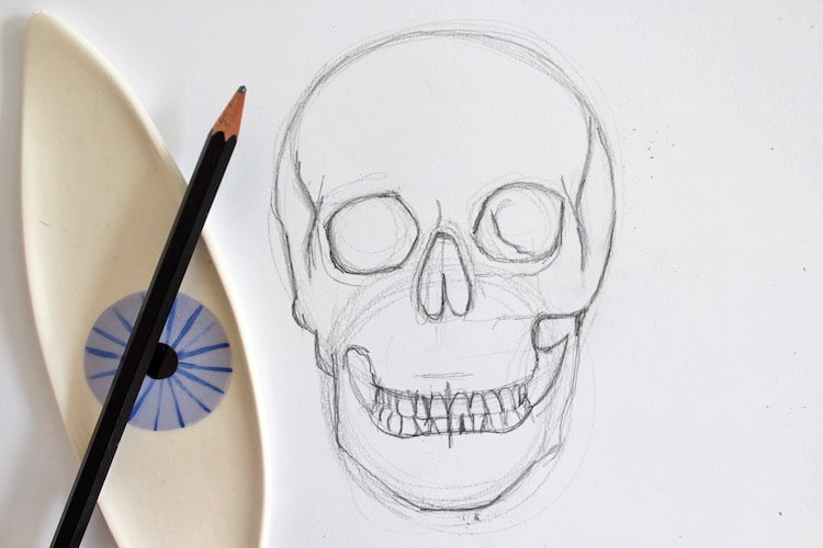 Aprende cómo dibujar una calavera con este tutorial paso a paso, dibujos de Cráneos, como dibujar Cráneos paso a paso