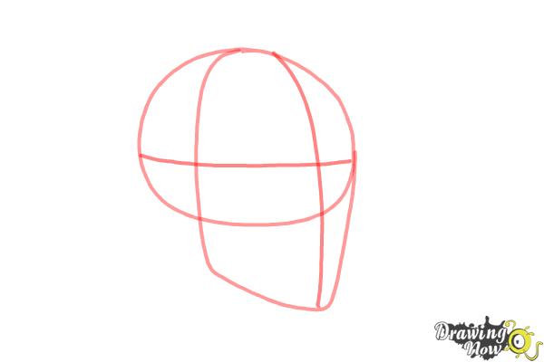 Cómo dibujar una calavera paso a paso - Paso 2 Cómo dibujar una calavera paso a paso - Paso 2