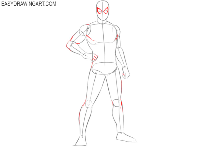 cómo dibujar lindo spiderman