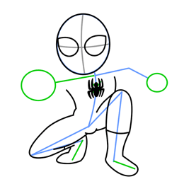 Cómo dibujar Spiderman - dibuja el torso