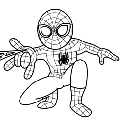 Cómo dibujar la imagen de dibujo de dibujos animados de Spiderman