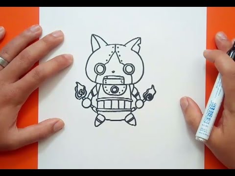 Como dibujar a Robonyan paso a paso - Yo Kai Watch  How to draw Robonyan -  Yo Kai Watch, dibujos de Yokais, como dibujar Yokais paso a paso