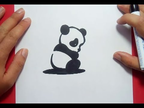 Como dibujar un oso panda paso a paso 2  How to draw a panda 2, dibujos de Un Oso Panda, como dibujar Un Oso Panda paso a paso