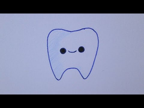 Cómo dibujar un diente kawaii - YouTube, dibujos de Un Diente, como dibujar Un Diente paso a paso