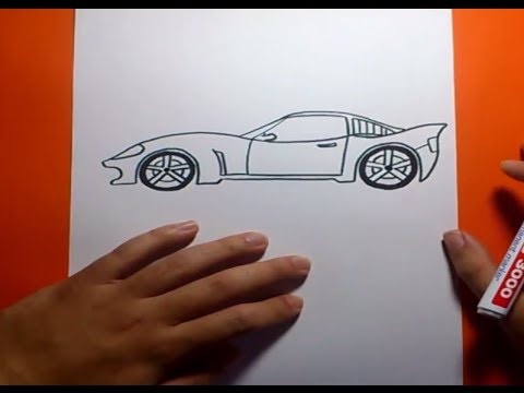 Como dibujar un coche paso a paso  How to draw a car, dibujos de Un Cotxe, como dibujar Un Cotxe paso a paso