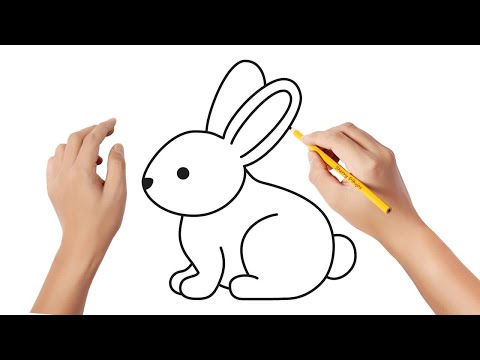 Cómo dibujar un conejito de pascua  Dibujos sencillos - YouTube, dibujos de Un Conejo, como dibujar Un Conejo paso a paso