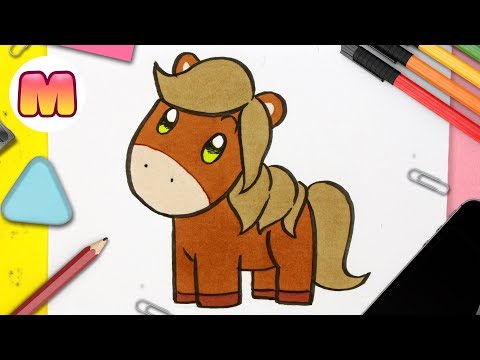 COMO DIBUJAR UN CABALLO KAWAII 👍 FACIL 👍 Paso a paso - Como dibujar  animales kawaii - YouTube, dibujos de Un Caballo Kawaii, como dibujar Un Caballo Kawaii paso a paso