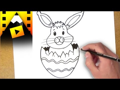 como dibujar un conejo de pascua  como dibujar un conejo de pascua paso a  paso, dibujos de Pascuas, como dibujar Pascuas paso a paso