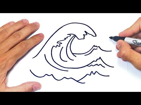 Cómo dibujar una Ola Paso a Paso  Dibujo de Ola - YouTube, dibujos de Olas, como dibujar Olas paso a paso