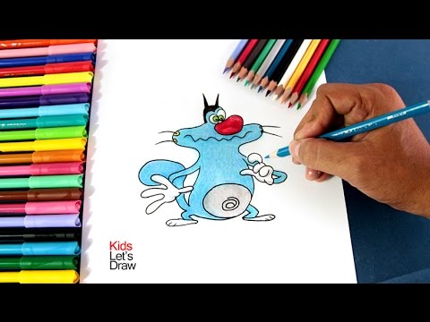Cómo dibujar a OGGY (Oggy y las Cucarachas), dibujos de Oggy Cucarachas, como dibujar Oggy Cucarachas paso a paso
