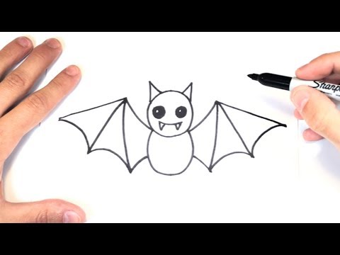 Cómo dibujar un Murcielago Paso a Paso y fácil - YouTube, dibujos de Murciélagos, como dibujar Murciélagos paso a paso