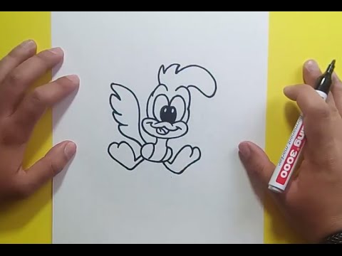 Como dibujar a Correcaminos paso a paso 2 - Looney Tunes  How to draw  Roadrunner 2 - Looney Tunes, dibujos de Looney Tunes, como dibujar Looney Tunes paso a paso