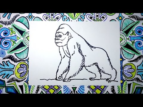 Aprende a dibujar a King Kong  gorila gigante - YouTube, dibujos de King Kong, como dibujar King Kong paso a paso