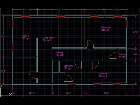 Como dibujar un plano en AutoCAD paso a paso (Parte 1): Introducción, dibujos de En Autocad, como dibujar En Autocad paso a paso