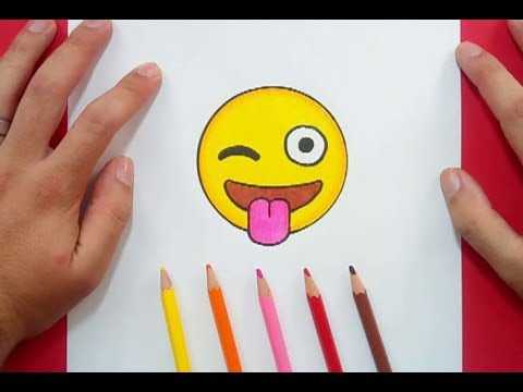 Como dibujar un Emoji paso a paso 7  How to draw an Emoji 7, dibujos de Emojis, como dibujar Emojis paso a paso