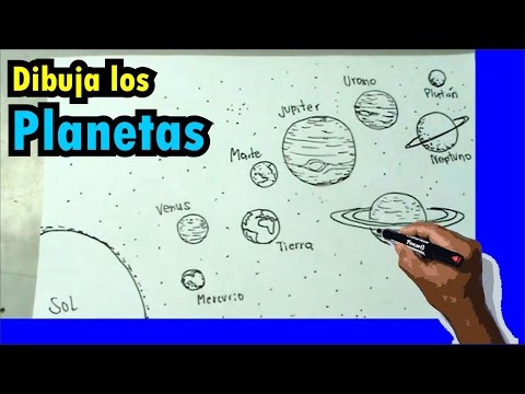 Cómo dibujar el sistema solar - Solar system drawing, dibujos de El Sistema Solar, como dibujar El Sistema Solar paso a paso