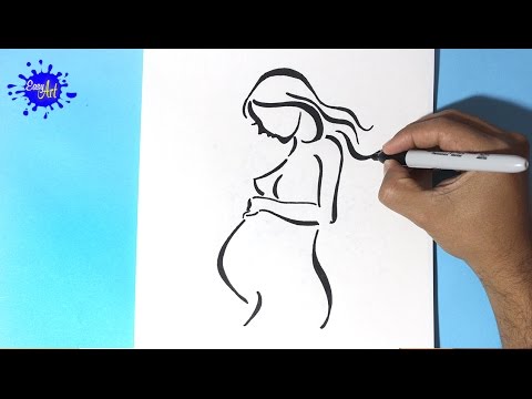 Como dibujar una mujer en embarazo - How to draw a pregnant woman - YouTube, dibujos de Una Mujer Embarazada, como dibujar Una Mujer Embarazada paso a paso
