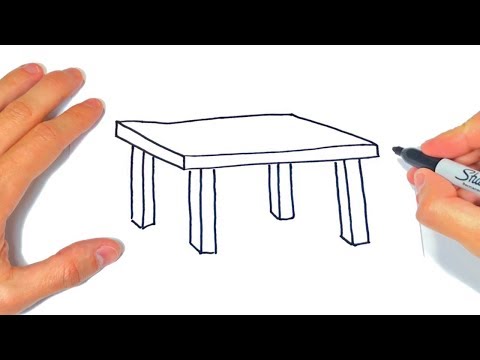 Cómo dibujar un Mesa Paso a Paso  Dibujo de Mesa - YouTube, dibujos de Una Mesa, como dibujar Una Mesa paso a paso