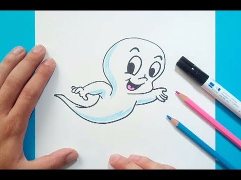 Como dibujar a Casper paso a paso - Casper  How to draw Casper - Casper, dibujos de Casper, como dibujar Casper paso a paso