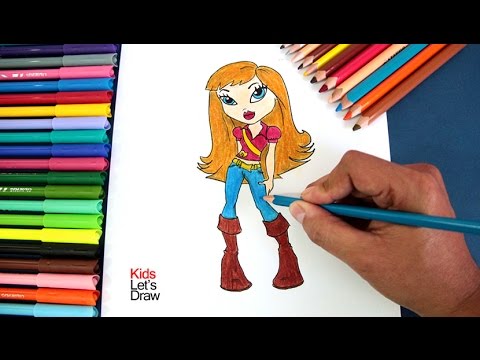 Como dibujar muñeca Bratz (Meygan)  How to draw a Bratz Doll (Meygan), dibujos de Bratz, como dibujar Bratz paso a paso