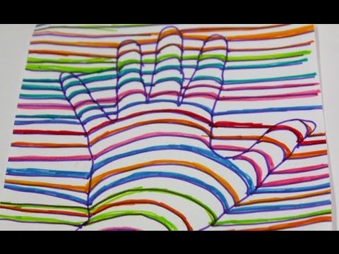 Cómo dibujar una mano en 3D -  Ilusión óptica - YouTube, dibujos de Una Mano Con Relieve 3D, como dibujar Una Mano Con Relieve 3D paso a paso