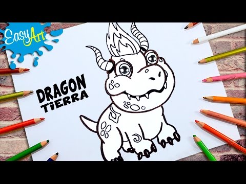 DIBUJOS DRAGON CITY│Cómo Dibujar a Dragon Tierra│How to draw Earth Dragon, dibujos de Al Dragón De Tierra De Dragon City, como dibujar Al Dragón De Tierra De Dragon City paso a paso