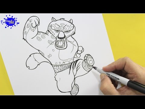 How to drawTai Lung Kung fu panda  Como dibujar a Tai Lung kung fu panda, dibujos de A Tai Lung De Kung Fu Panda, como dibujar A Tai Lung De Kung Fu Panda paso a paso