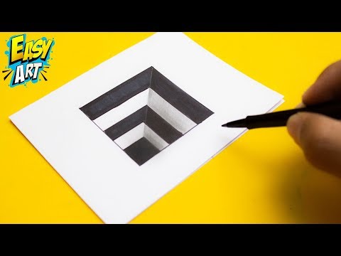 Muy fácil ▻ Cómo dibujar un AGUJERO 3D - ilusión óptica - How to draw 3D  Hole ( Trick Art ) - YouTube, dibujos de Una Ilusion Optica En 3D, como dibujar Una Ilusion Optica En 3D paso a paso
