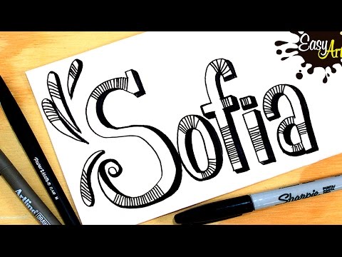 Dibujar mi nombre: Sofia Draw my name: sofia Easy Art, dibujos de A Partir Del Nombre Sofía, como dibujar A Partir Del Nombre Sofía paso a paso
