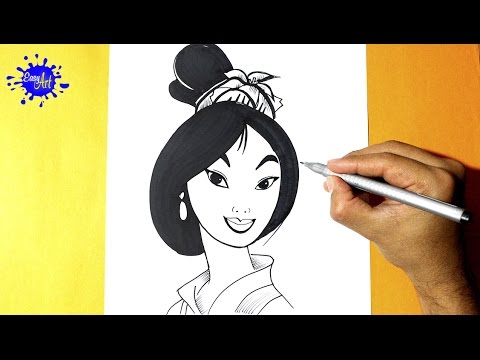 Como dibujar a Mulan l How to Draw mulan l Como dibujar una princesa, dibujos de A Mulan De Disney, como dibujar A Mulan De Disney paso a paso