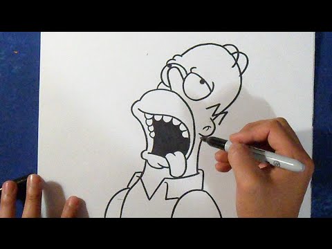 Cómo dibujar a Homero J -  Simpson 2  How to draw Homer The Simpsons, dibujos de A Homer Simpson A Lápiz, como dibujar A Homer Simpson A Lápiz paso a paso