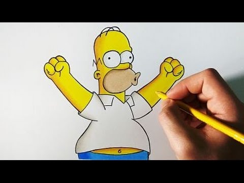 DIBUFÁCIL  Aprende a Dibujar a Homer Simpson paso a paso  ArteMaster, dibujos de A Homero Simpson, como dibujar A Homero Simpson paso a paso