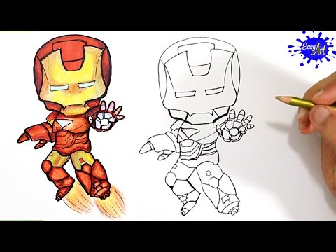 How to Draw Ironman Step by Step  Como Dibujar a Ironman paso a paso   Easy art, dibujos de A Iron Man, como dibujar A Iron Man paso a paso