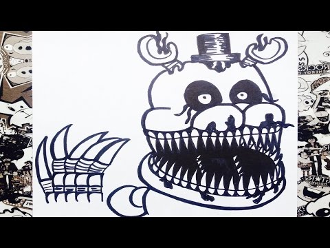 Como dibujar a nightmare de five nights at freddy's 4  how to draw  nightmare - YouTube, dibujos de A Freddy Nightmare De Fnaf, como dibujar A Freddy Nightmare De Fnaf paso a paso