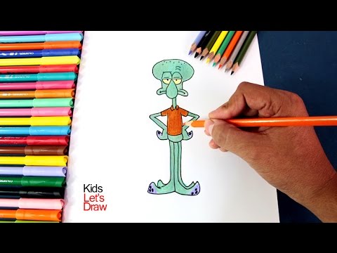 Cómo dibujar a CALAMARDO (Bob Esponja)  How to draw Squidward Tentacles  (SpongeBob SquarePants), dibujos de A Calamardo, como dibujar A Calamardo paso a paso