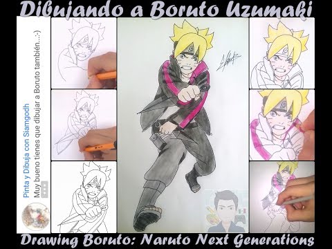 Dibujando a Boruto Uzumaki  Dibujo de Boruto: Naruto Next Generations, dibujos de A Boruto De Naruto Next Generations, como dibujar A Boruto De Naruto Next Generations paso a paso