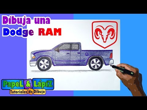 Aprende a dibujar una camioneta Dodge Ram con medidas - YouTube, dibujos de Una Camioneta 4X4, como dibujar Una Camioneta 4X4 paso a paso